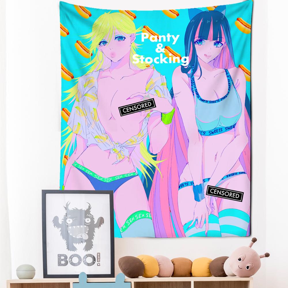 Anime Darstellung Wandteppich Hängen Kawaii Cartoon Mädchen Nette Hippie Tapiz Hintergrund Tuch Wohnkultur