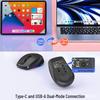 M106 USB-C Wireless RGB Mouse, Dual Mode & Rechargeable for Desktop, Laptop, and Tablet
