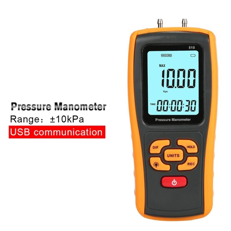 Easy Carry  Digital Differential Pressure Sensors Professional Air Pressure Meter Suitable for HVAC Systems & Industrial