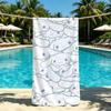 C-Cinnamoroll Cartoon S-Sanrio Beach Towel, Super Absorbent Quick Drying Summer Towel for Outdoor Camping Pool Travel Gift