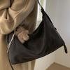 Casual Commuting Tote Bag, Soft Leather, Simple and Niche Single-shoulder Bag