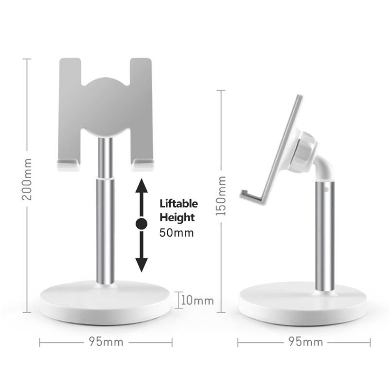 Handy-Ständer aus Aluminiumlegierung für Schreibtisch / Bett Kompatibel mit Mobiltelefon und Tablet kleiner als 10 Zoll