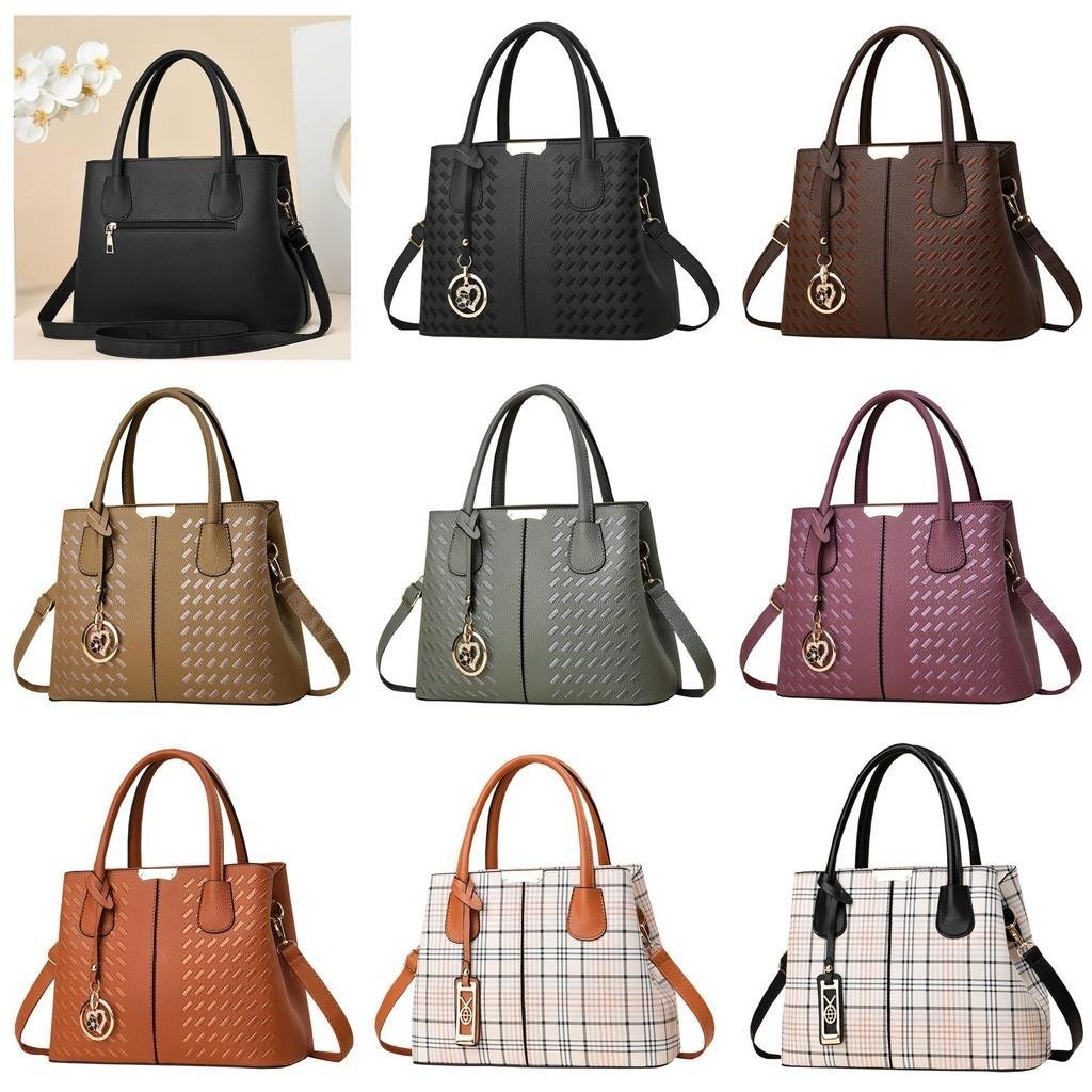 Stilvolle grenzüberschreitende Tragetasche mit gestickten Details für Mütter mittleren Alters