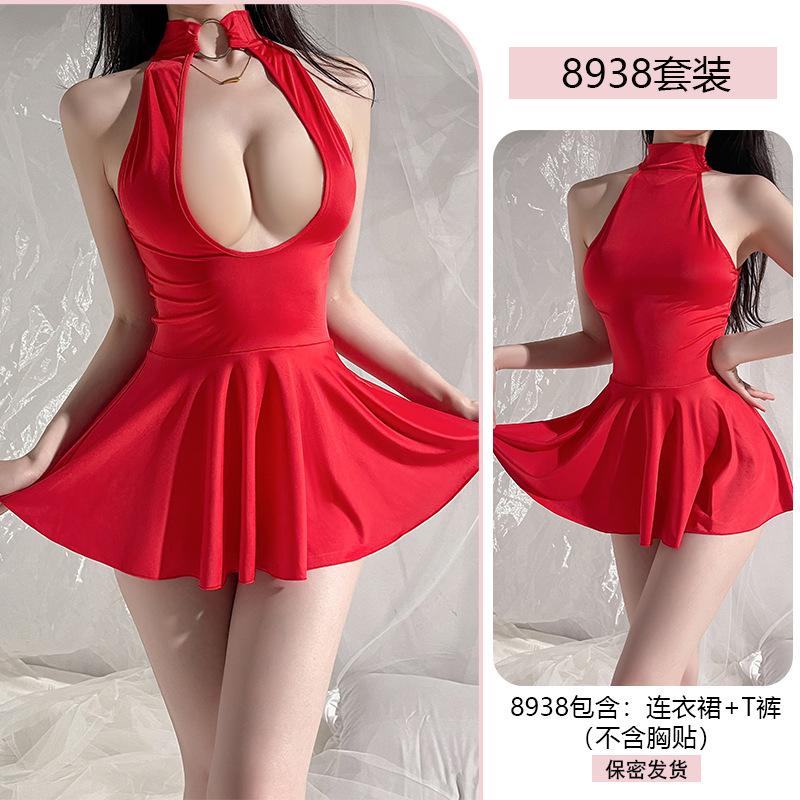 Erotic Lingerie, Sexy and pure, red no-take dress, Hot 2D uniform, Tempting pajamas 8938
