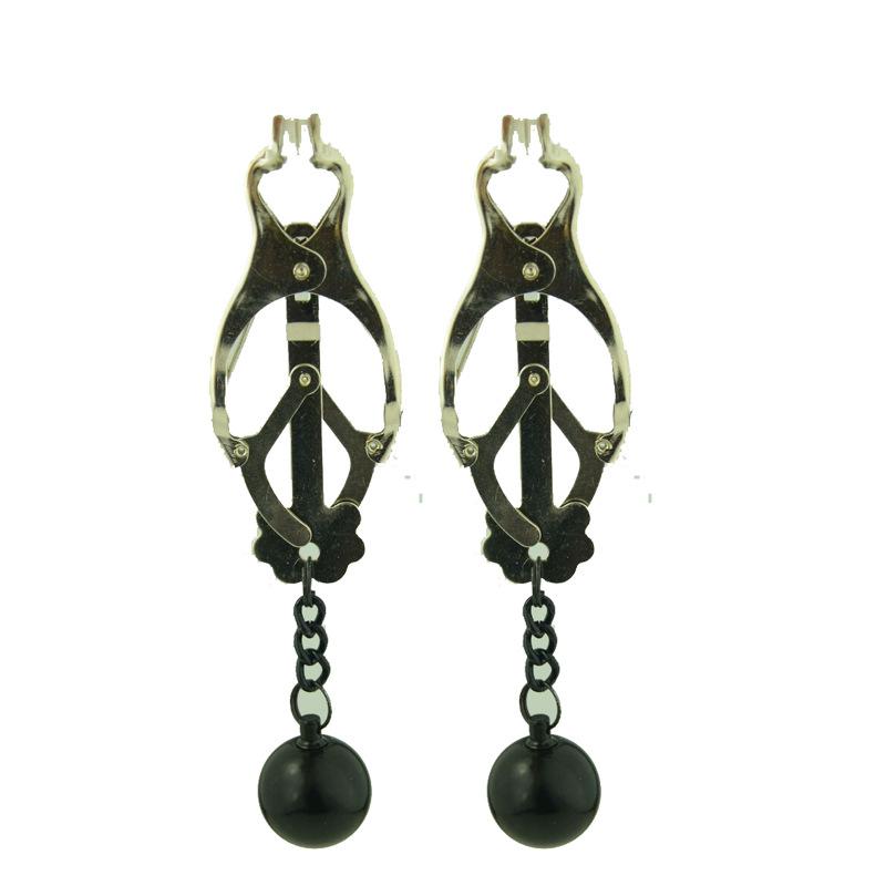 Heavy Hardware Butterfly Black Nipple Clamp Crab Butterfly Correction Physiotherapy Nipple Clamp Mei Mei Clip Abuse Milk Metal Nipple Clamp Nipple