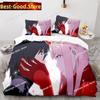 Darling In the Franxx Anime Bedding Set Duvet Cover Full Queen King Size Pillowcase Bed Printed Aldult Kid Bedroom Single Twin