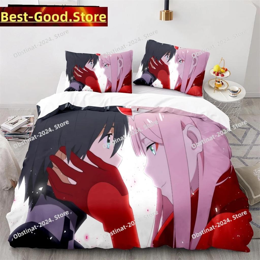 Darling In the Franxx Anime Bedding Set Duvet Cover Full Queen King Size Pillowcase Bed Printed Aldult Kid Bedroom Single Twin