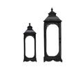 European Wrought Iron Glass Lantern: Retro Wedding Candlestick Ornaments for Floor Décor