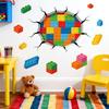 1 conjunto Adesivos de Parede Autoadesivos de PVC Translúcido Decalques de Construção Impermeáveis para Decoração de Parede de Sala de Estar Quarto de Casa Formas Mistas 960x300mm
