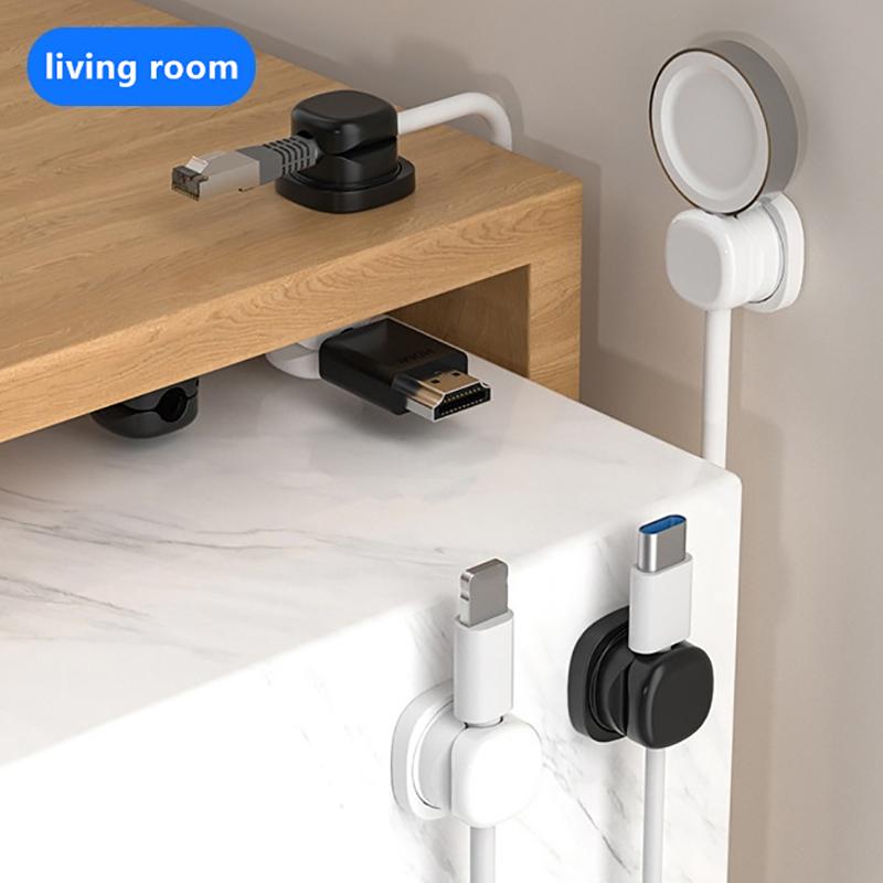 3 Stück Kabelhalter Selbstklebend Kabelklemme Drehbar Unter Tisch Kabelmanagement Ladekabelhalter Drahtklemme Für Auto Zuhause Büro