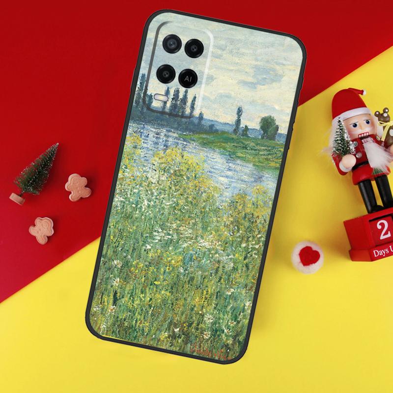 Claude Monet Cool Case For Oppo A80 A60 A40 A15 A16 A17 A57 A94 A74 A54 A76 A96 A18 A38 A58 A78 A98 A6 A5 Pro
