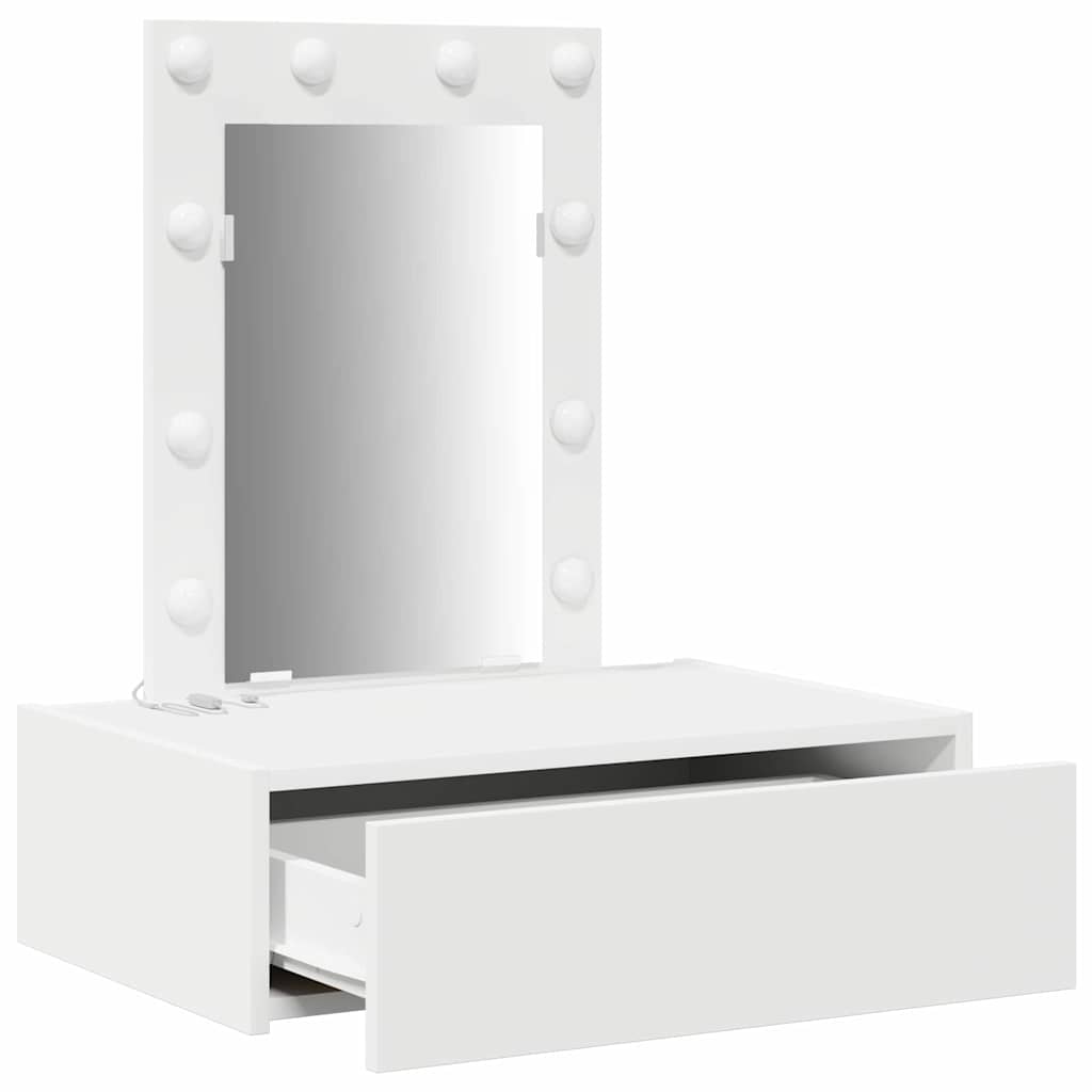 Makeup Table with Drawers White 60 x 40 x 70 cm Engineered Wood