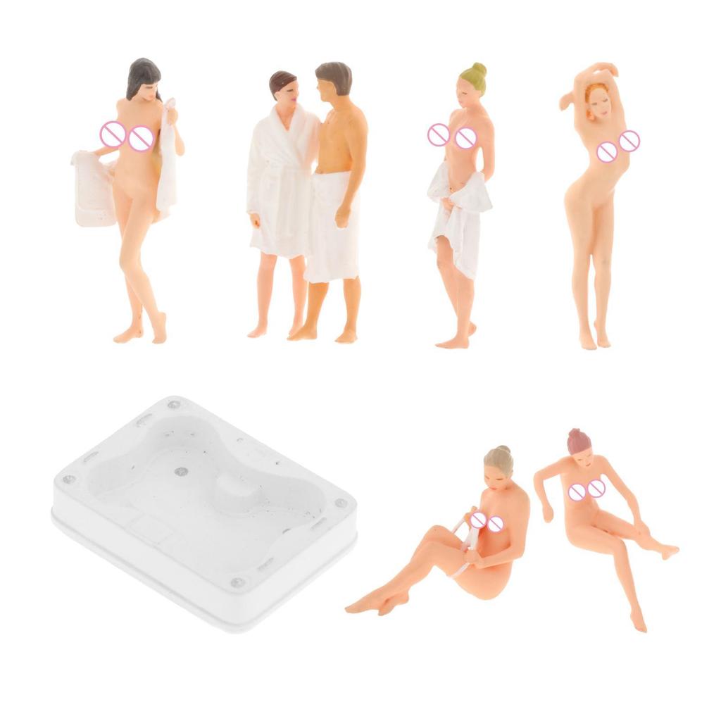 Mini 1:64 Scale Resin Character Diorama Model for Micro Scene DIY Ornament