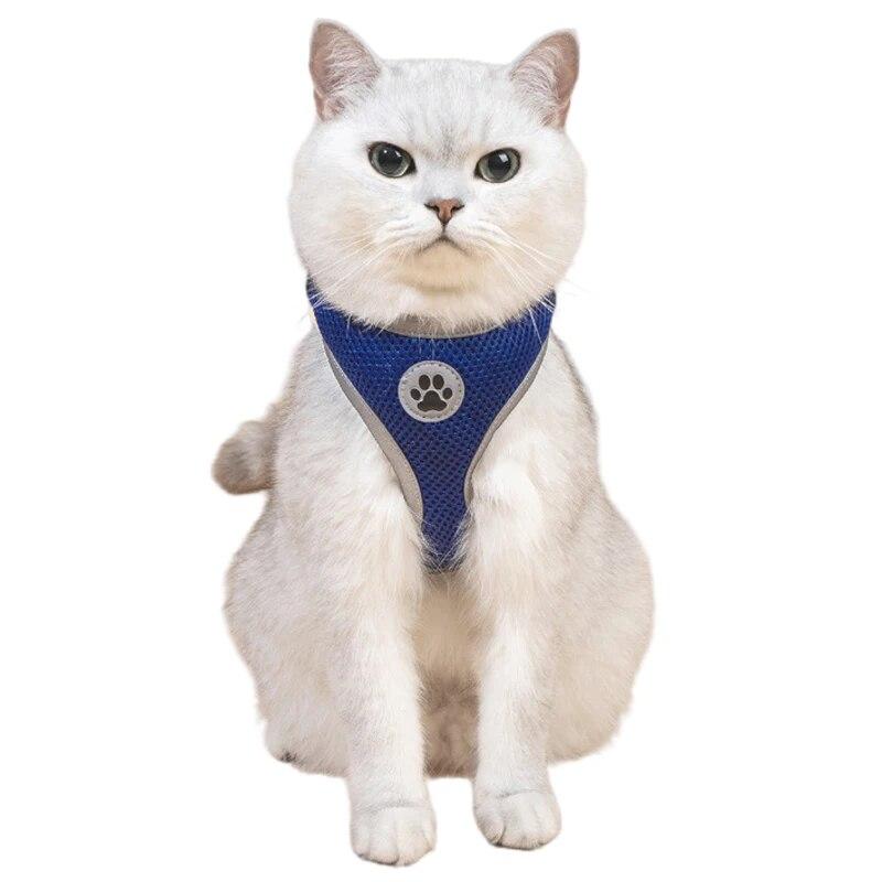 Cat Harness Leash Set Reflective Puppy Pet Walking Lead Leash Escape Proof Kitten Harness For Cats Small Dogs Cat Accessories