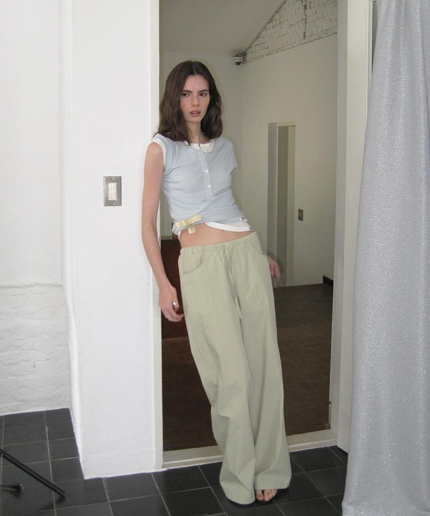Eopaeleolakaibeu Cove Nylon Wide Pants - Mint