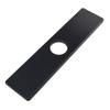 Black Silver 1 or 3 Hole Long Rectangle Faucet Cover Plate Escutcheon for Bathroom Kitchen Vanity Sink