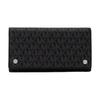 Hudson Logo Letter Print Coated Canvas Wallet Men's Black