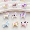 20pcs Mix Mini Colored Cartoon Unicorn Horse Nail Art Flatback Stone Figurines Scrapbook Charm DIY Jewelry Decor Crafts