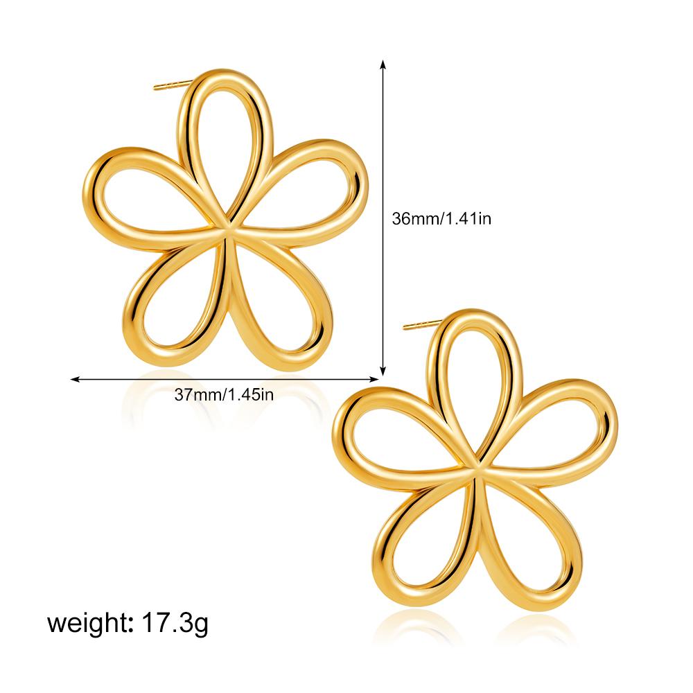Vintage Metal Striped Texture Heart Stud Earrings for Women 18K Gold Color Plated Love Heart Earring Charm Party Jewelry Gift