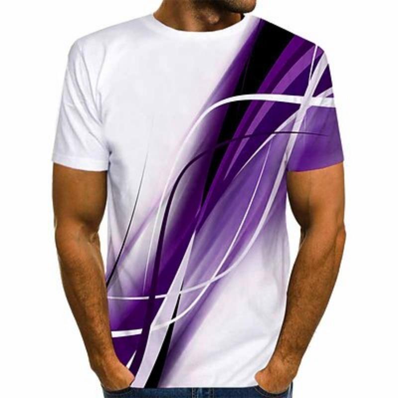 Pánske grafické tričko Tričko s krátkym rukávom Tričko 3D potlač Okrúhly výstrih Tričko Streetwear Denné Vychádzkové