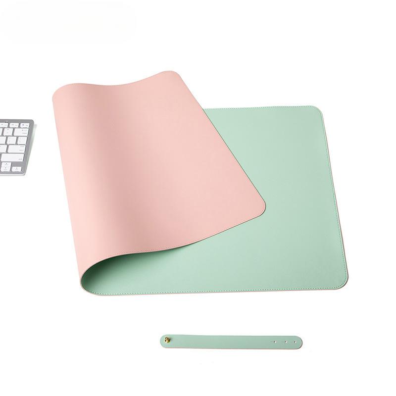 Musematte i PU-skinn Bærbar musematte Stor spillvanntett, sklisikker skrivebordsmatte Datatastaturmatte Doble sider Bruk