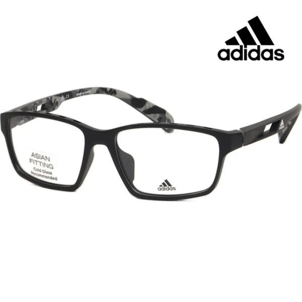 [adidas] Eyeglass Frames SP5004F 002 Black Square Horn-rimmed Sporty Fashion