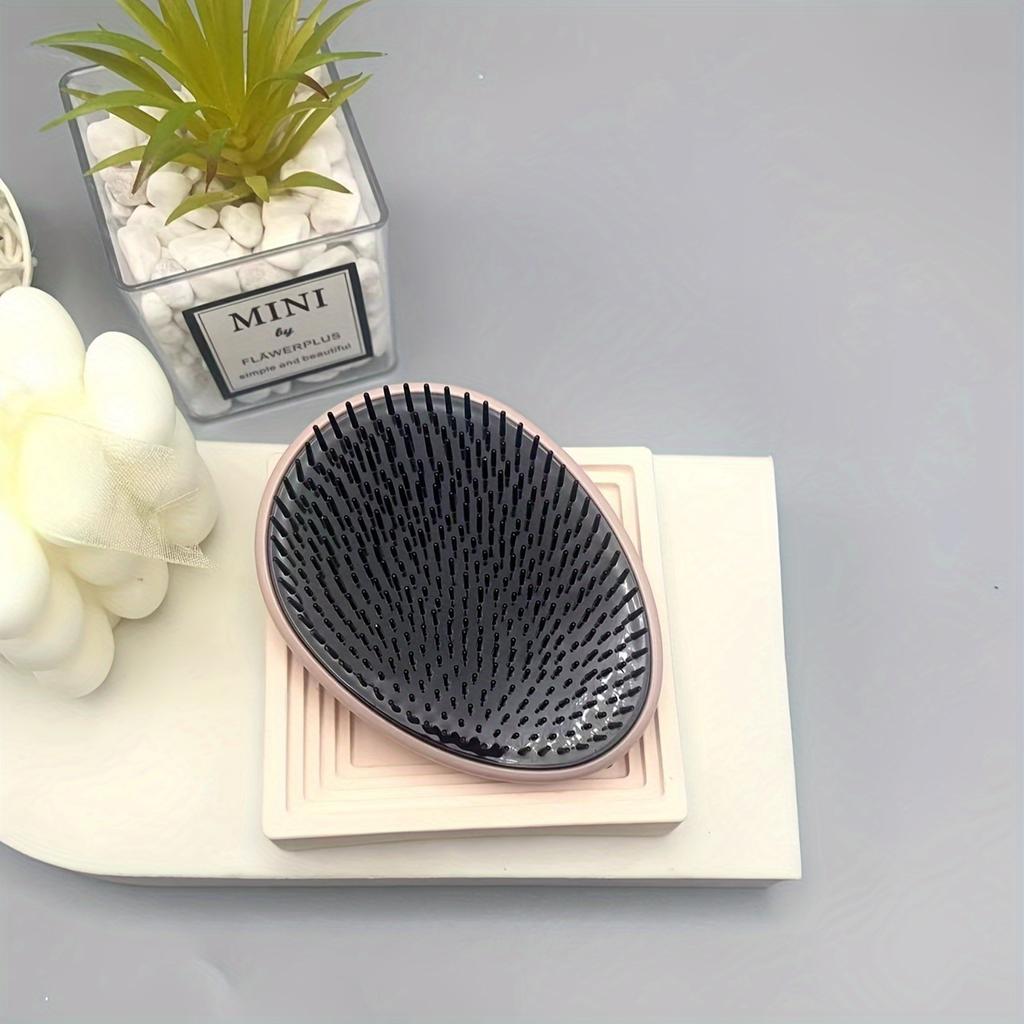 [Portable Hair Brush] Portable Anti Knot Tangling Egg Shape Hair Brush | Scalp Massage Comb Good Travel Partner