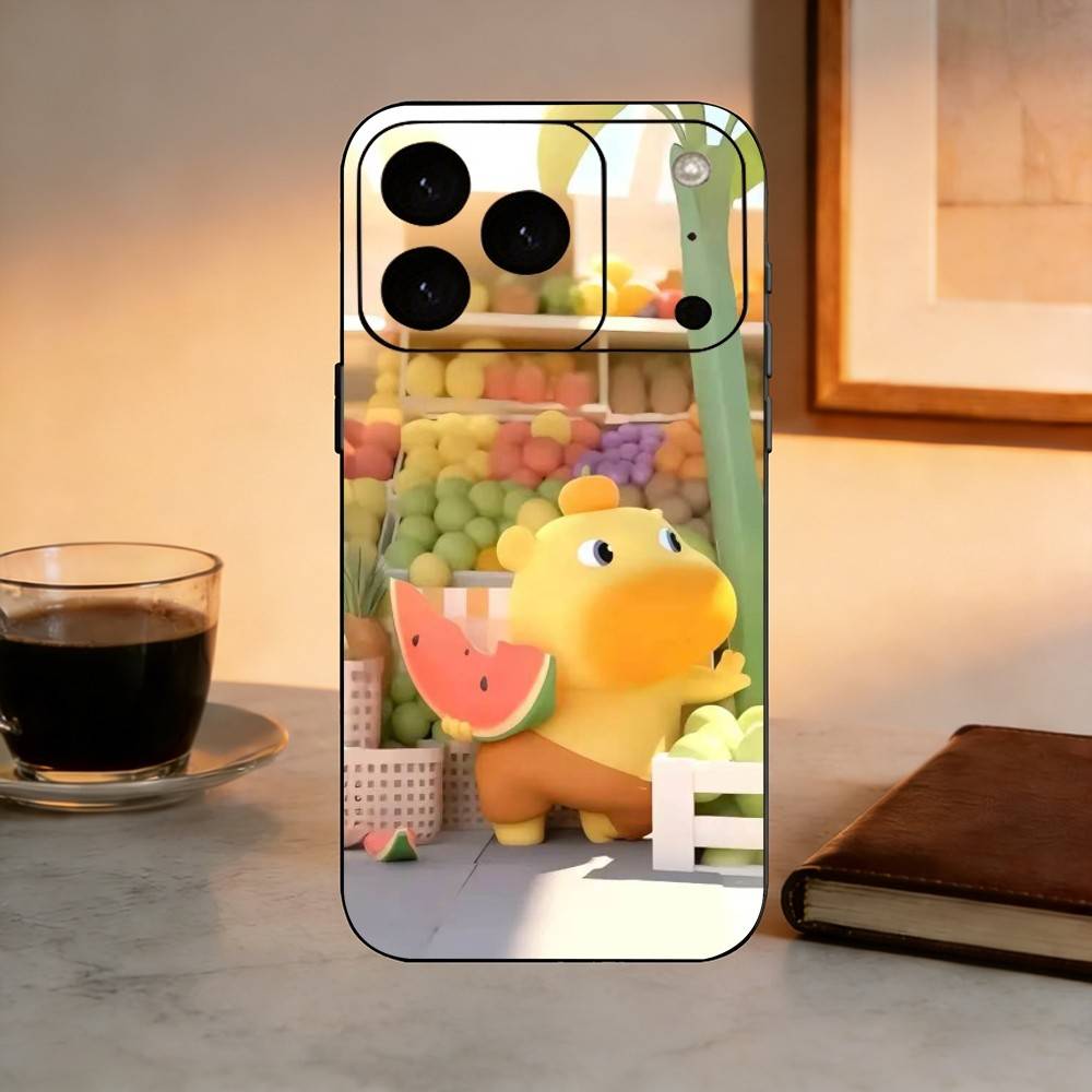 Gfit Lu lu C-Capybara-PC  Phone Case For iPhone 17, 16,15,14,13,12,11 Plus,Pro Max, Others Soft Black Cover iPhone16promax