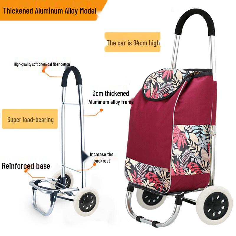 Foldable Stair-Climbing Shopping Cart
