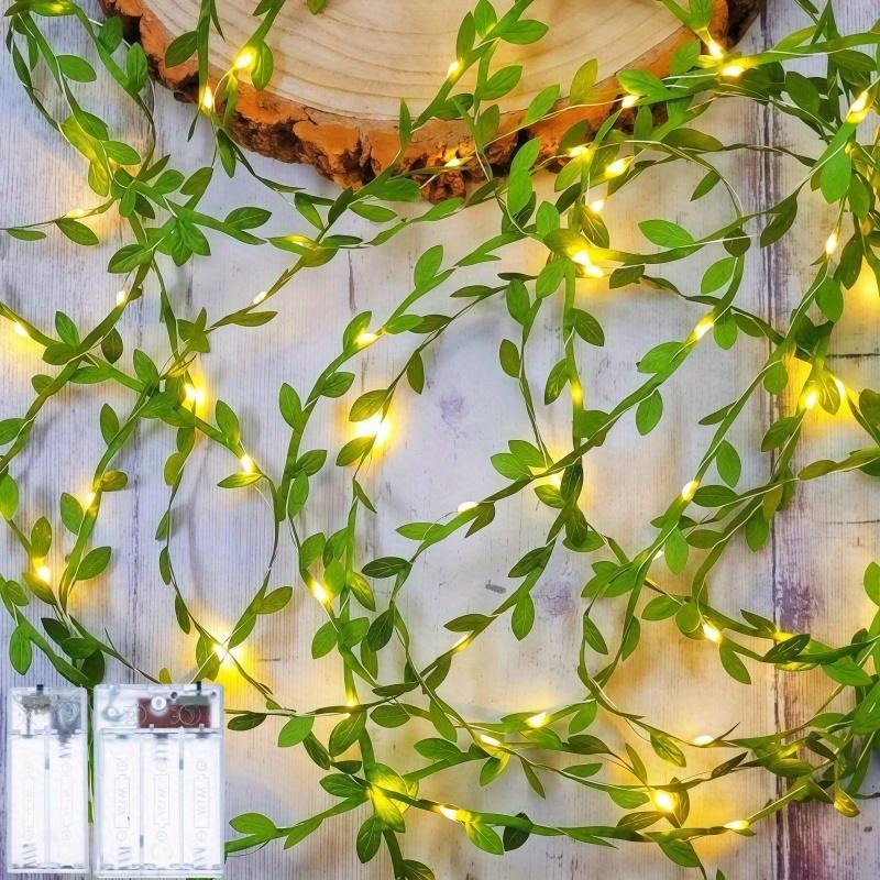 Green Leaf Fairy Lamp Ivy Leaf String Lamp Warm White Suitable for Interior Decoration of Families,Parties,Weddings,Christmas and New Year Festivals