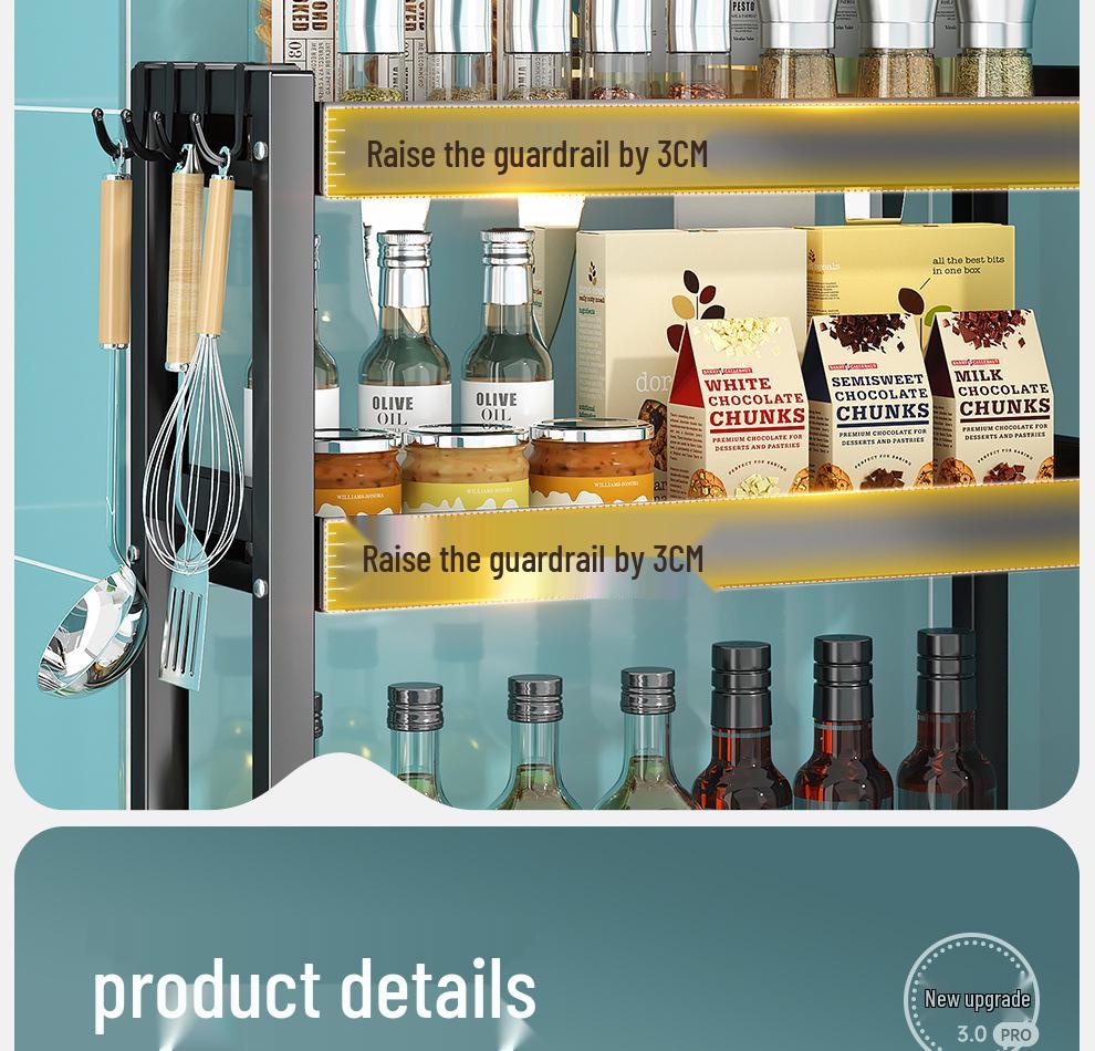 Countertop Kitchen Storage Rack for Spices and Sauces - Organize Oil, Salt, Vinegar, and Soy Sauce
