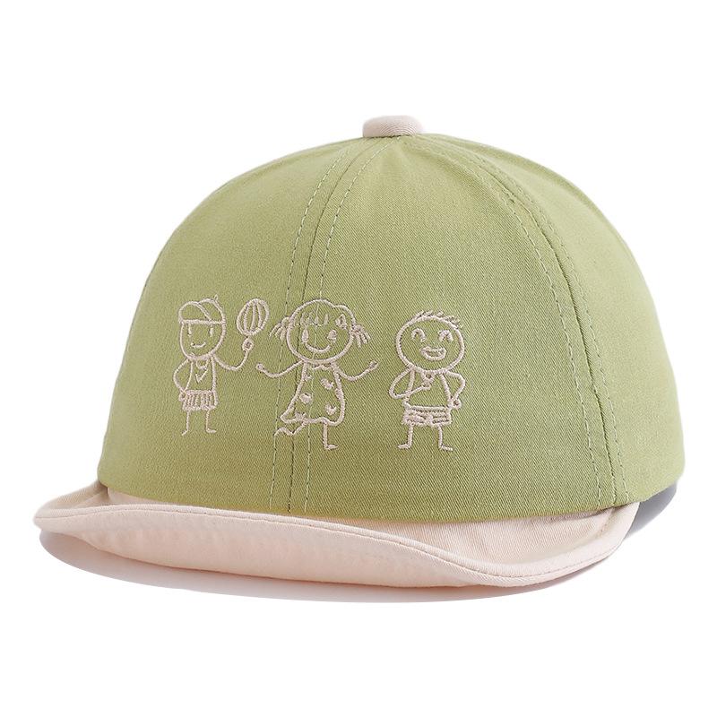 Czapka dla niemowlaka Wiosna i Jesień Cienka Wersja Koreańska Czapka z blokami kolorów Chłopiec i Dziewczynka Ochrona przed słońcem dla niemowlaka Mała Miesięczna Czapka Baseballowa