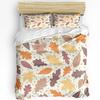 Maple Leaf Dots Autumn Art Printed Comfort Duvet Cover Pillow Case Home Textile Quilt Cover Boy Kid Teen Girl 3pcs Bedding Set