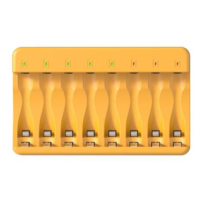 Intelligent LED Display Battery Charger With 8 Independent Slots For Batteries Batteries Disc Rechargeables