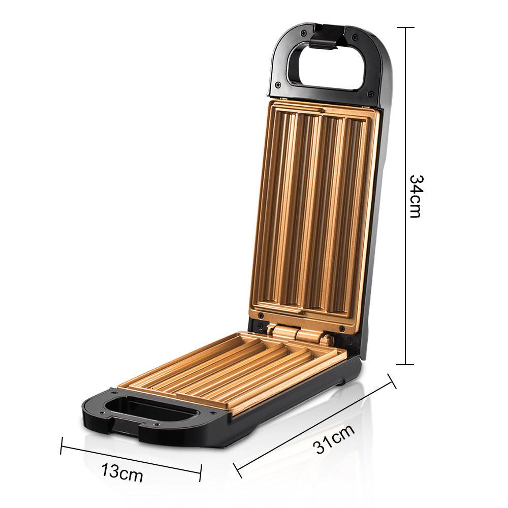 850 Вт Кухонное оборудование для обработки пищевых продуктов Электрическая машина для приготовления хвороста Бытовая двусторонняя нагревательная хлебопечка