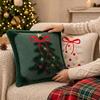 Plush Throw Pillow Cover Soft Fluffy Throw Pillowcase Family Gift Christmas Pillow Cover Bedroom