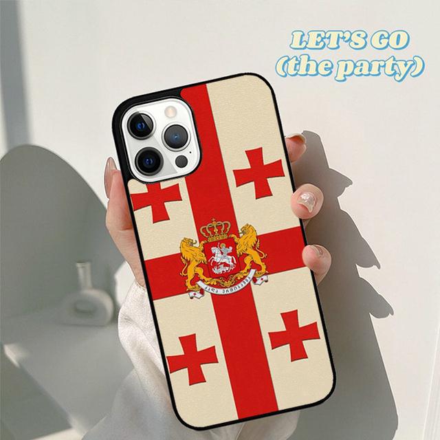 Autumu Georgia Grunge Flag Phone Case Cover for iPhone 17 Air 16 16e 15 12 11 13 14 Pro Max Apple Plus Coque