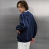 Goxo Navy Double Line Woven Sweatshirt Swagball
