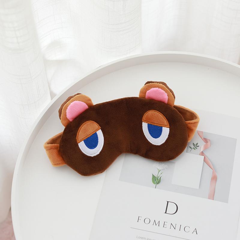 30cmDropshipping Animal Crossing Plush Toy Raccoon Plush Pillow & Eye Mask Stuffed Animal Toy Kawaii Gifts