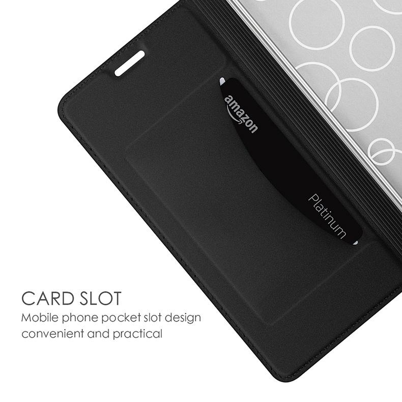 TPU+PU Leather Phone Case for Honor X8a 4G,Stand Card Holder Full Protection Cover