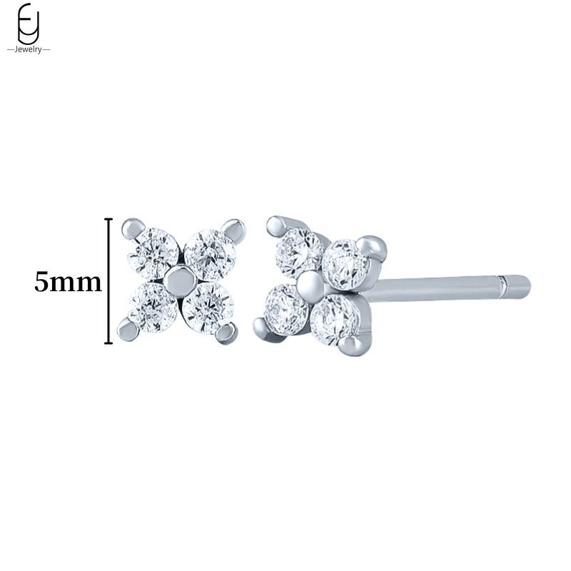 925 Silver Ear Buckles Fashion Hoop Earrings White Crystal Luxury Women's Earrings Wedding Women's Jewelry Premium Gift