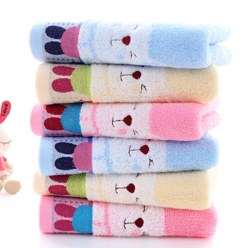 Baby Towel Cartoon Rabbit Face Bath Towels Washcloth Soft Cotton Children Bathroom Wipe Hand Handkerchief for Kids Adult 50x25cm
