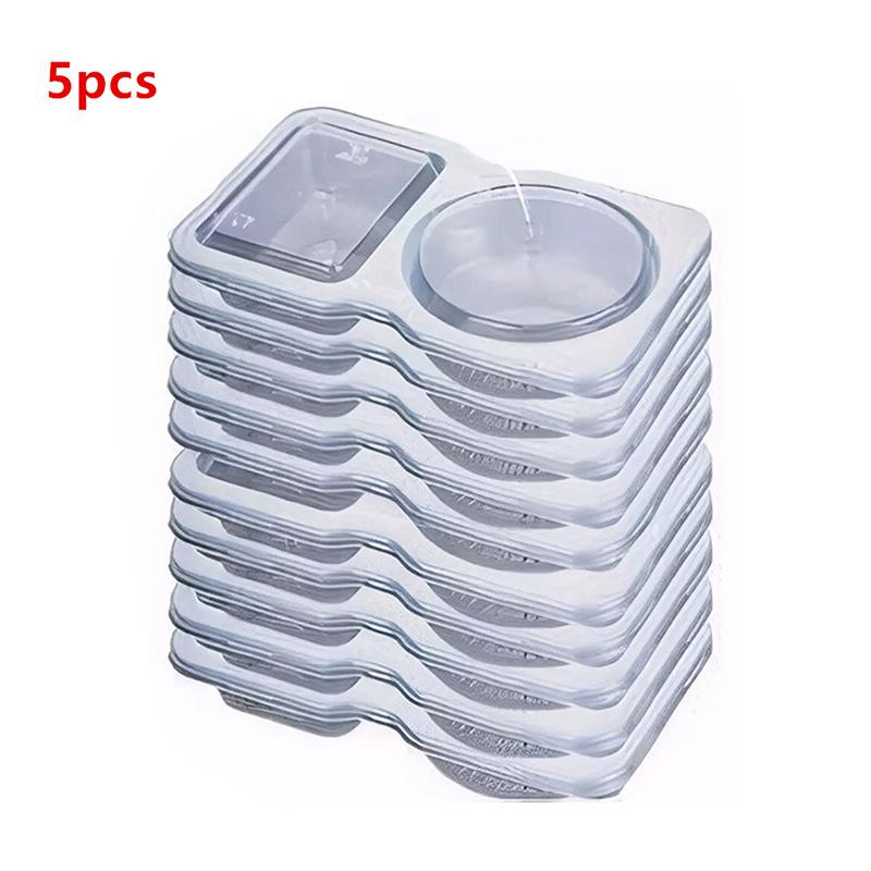 

5/10/15 шт. Контейнер для приправ с двумя отделениями и крышкой, портативный контейнер с отделениями для закусок для ежедневного использования на пикнике на открытом воздухе 5pcs
