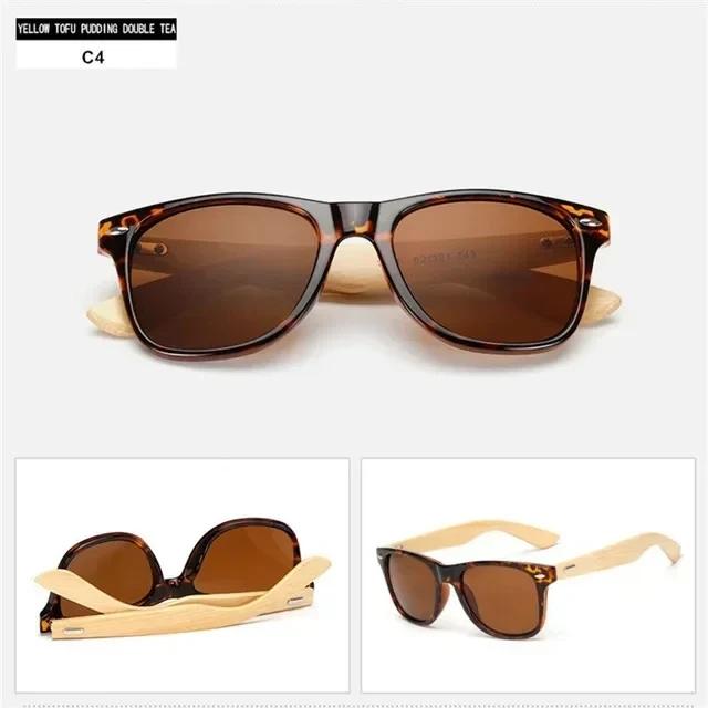 14 Color Wood Sunglasses Men for Women Square Shape Bamboo for Women For for Women Men Mirror Sun Eyeglasses retro de sol masculino Handmade