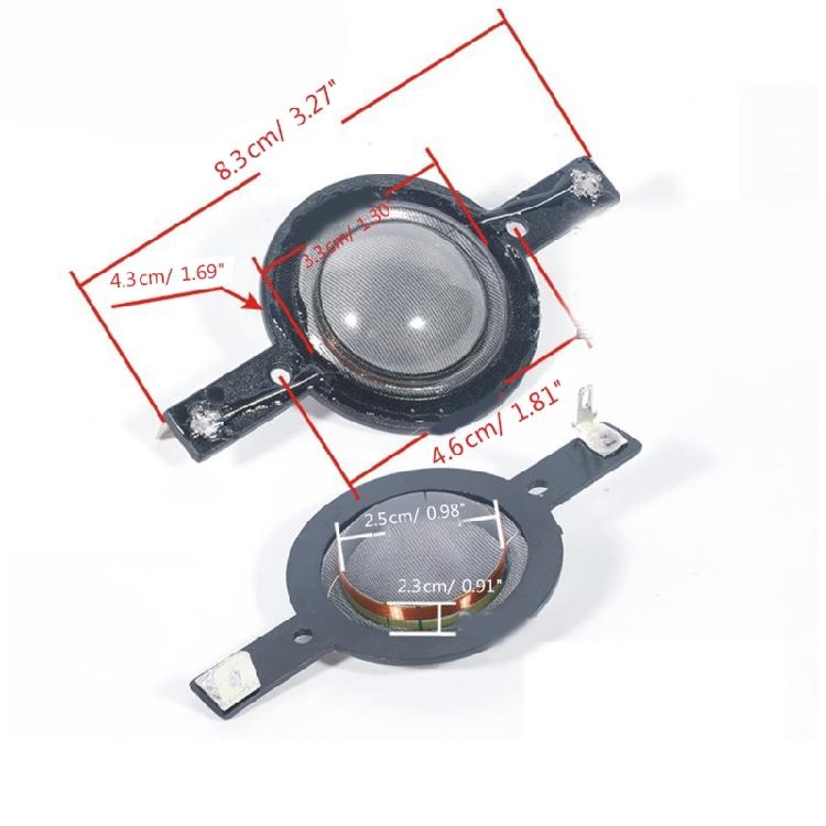 25Core 25.4mm Dome Tweeter Voice Coil Horn Diaphragm Driver Transparent/Black