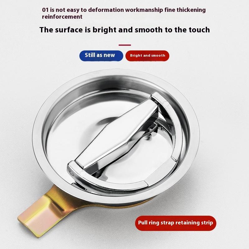 Stainless Steel Round Hidden Flat Handle Kitchen Door Various Cabinet Equipment Door Handle