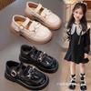 Children's Small Leather Shoes Spring and Autumn Soft-soled Shoes Children's Middle-aged and Older Children's White British Princess Shoes
