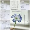 Mini Glass Flower Decor Colored Glaze Simulation Floral Hand-blown Glass Flower Gift Handmade Handcrafted Floral Sculpture