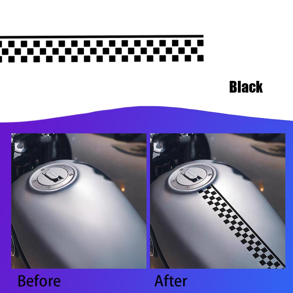 

50cm Car Checkerboard Stickers Fuel Tank Cover Stickers Waterproof Decorative Sticker for Auto Motorcycle DIY Accessories чёрный