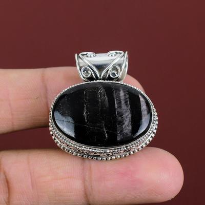 Ciondolo in iperstene Ciondolo in pietra preziosa Bellissimo gioiello vintage Ciondolo in argento sterling 925 Ciondolo fatto a mano Gioiello con pietra portafortuna Regali per lei